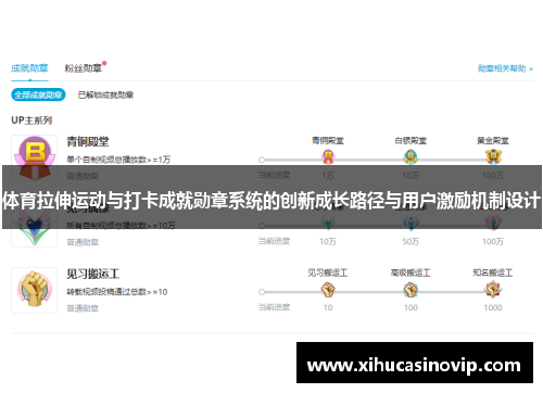 体育拉伸运动与打卡成就勋章系统的创新成长路径与用户激励机制设计